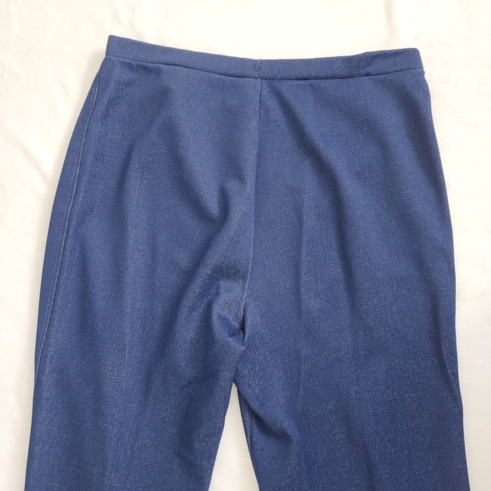 Vintage 80s Cricket Lane Denim Look Pants Stretch Dark Blue // Size 20 - Picture 7 of 11